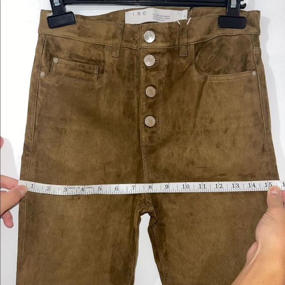 IRO Sakko Pant in Khaki Suede (Lambskin) - Picture 5 of 13